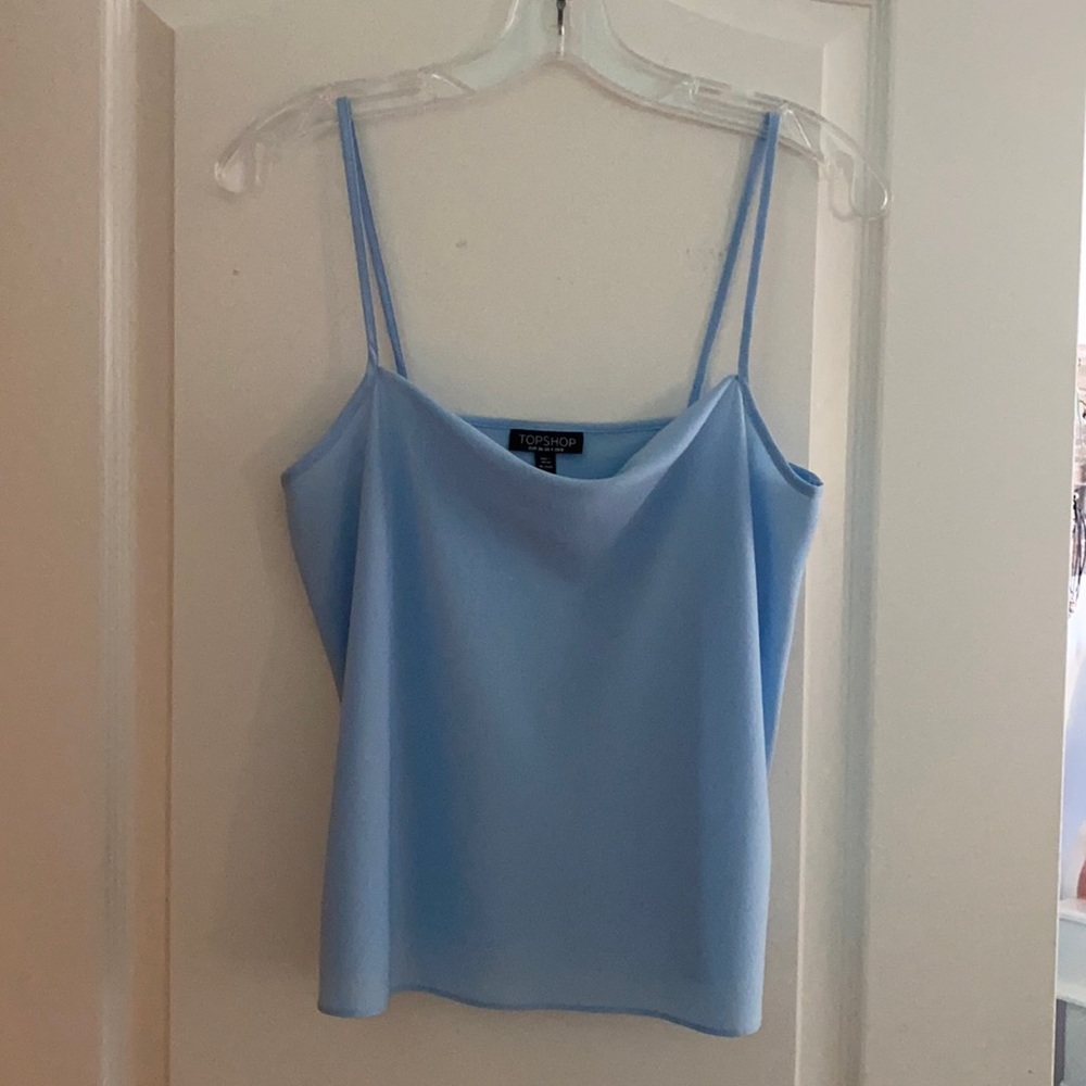 TOP SHOP light blue scoop neck cami